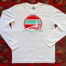Load image into Gallery viewer, Rottnest Wadjemup white long sleeve men's t-shirt