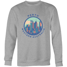 Load image into Gallery viewer, Perth skyline grey unisex crew sweater