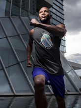 Load image into Gallery viewer, Perth skyline coal tank tee men's