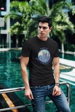 Load image into Gallery viewer, Perth skyline black short sleeve men's t-shirt