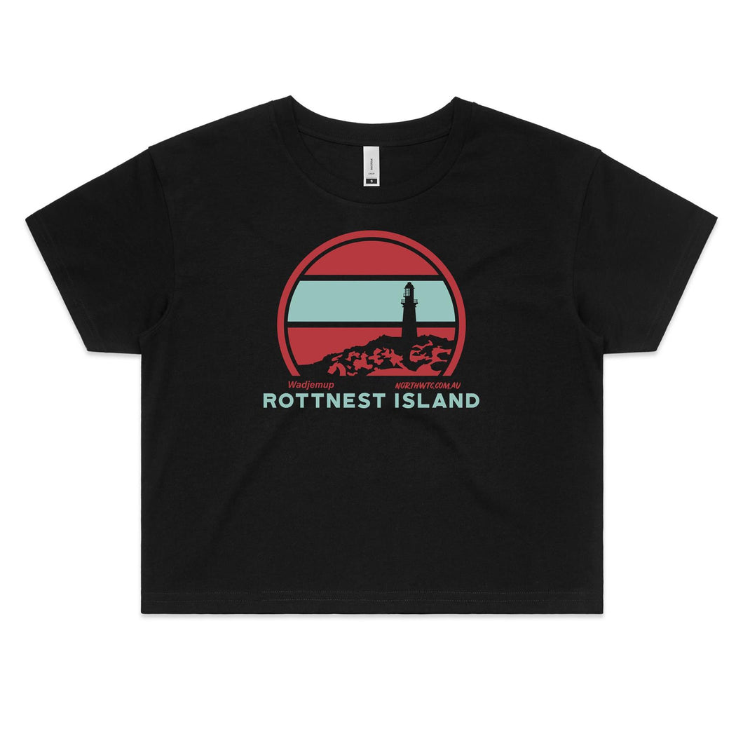 Rottnest Wadjemup black women's crop tee