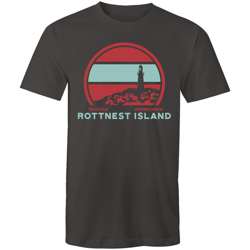Rottnest Wadjemup charcoal short sleeve men's t-shirt