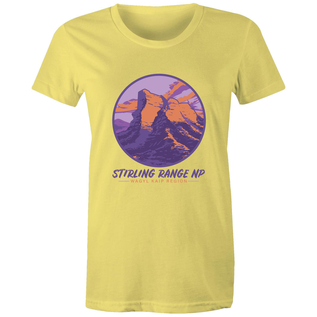 Stirling Range yellow short sleeve women's t-shirt