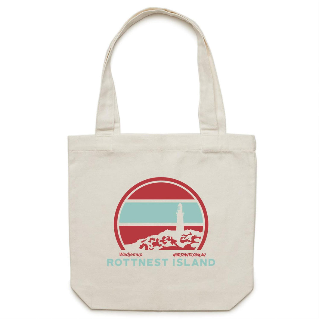Carry bag Rottnest Wadjemup on 40cm cream tote